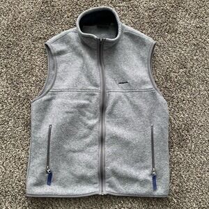 Patagonia Synchilla Men's Large Gray Fleece Vest Made in USA